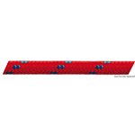 Osculati Polyester 8mm double braided rope red with blue tracer