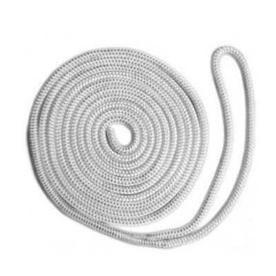 Amarre à double tressage 3 / 8'' x 20' (BLANC) Amarre à double tressage 3 / 8'' x 20' (BLANC)