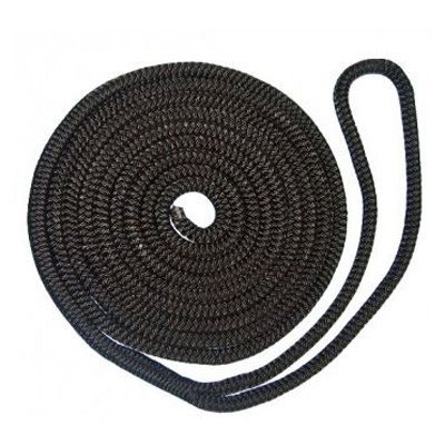 Amarre à double tressage 3 / 8'' x 25' (NOIRE) Amarre à double tressage 3 / 8'' x 25' (NOIRE)