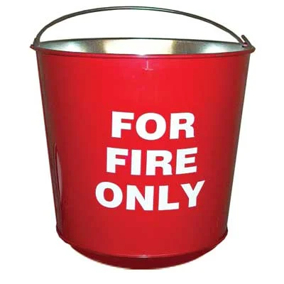 Seaux d'incendie à fond rond 12 litres