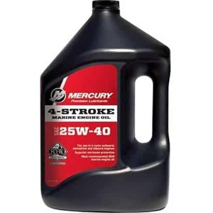 Mercury Marine 92-8M0078627 4-Stroke (25W-40) Engine Oil. 4L.