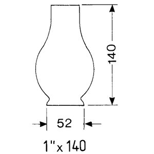 Chimney for oil lamp