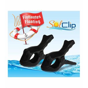 Floating SolClip Towel clips (black fish) (2)