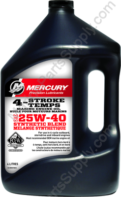 Mercury 8M0078642 Huile moteur synthétique 4 temps 25W40 (4 litres) Mercury 8M0078642 Huile moteur synthétique 4 temps 25W40 (4 litres)
